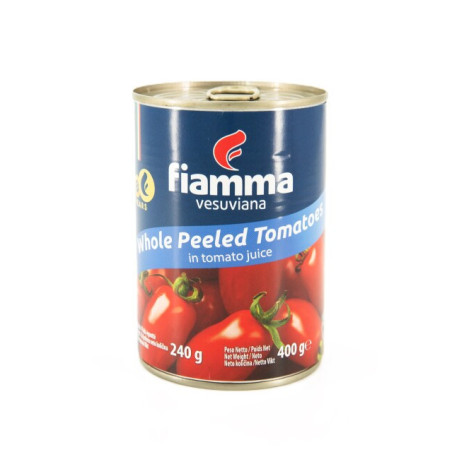 Konservuoti pomidorai FIAMMA VESUVIANA, lupti, 400 g