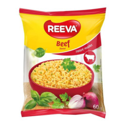 Greitai paruošiami makaronai REEVA jautienos sk., 60 g