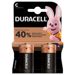 Baterijos DURACELL, C, LR14, 2 vnt.