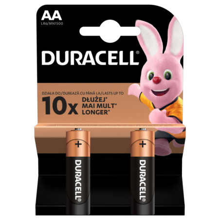 Baterijos DURACELL, AA, LR06, 2 vnt.