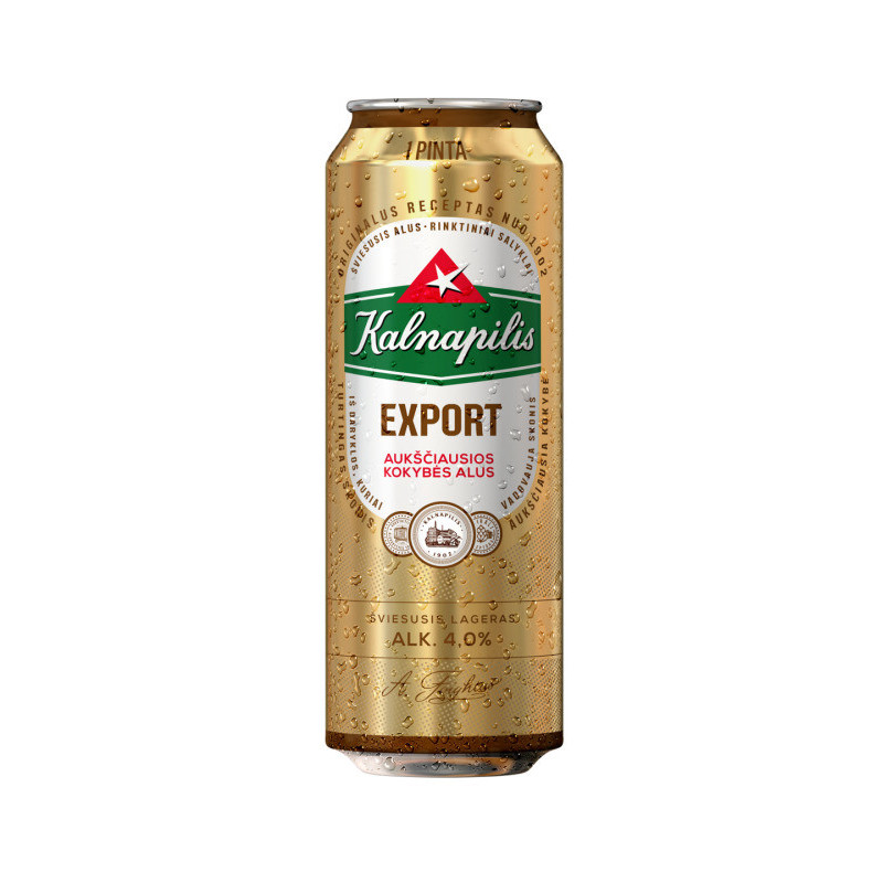 Alus KALNAPILIS EXPORT, 4%, 568 ml