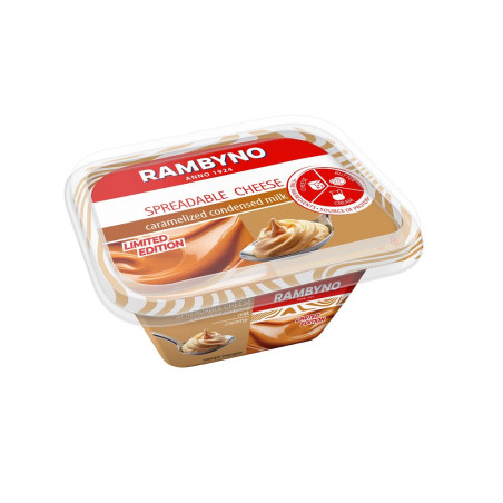 Lydytas tep.sūrelis RAMBYNO su karam.kond.pienu, 175 g