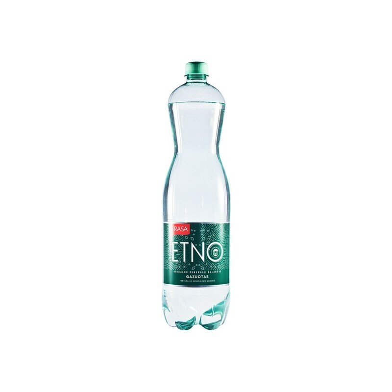 Natūralus mineralinis vanduo RASA gazuotas, 1,5 l