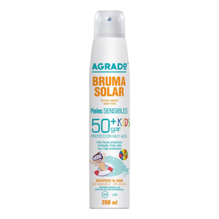 Apsauginė vaikų kūno migla nuo saulės AGRADO BRUMA SOLAR SPF50, 200 ml
