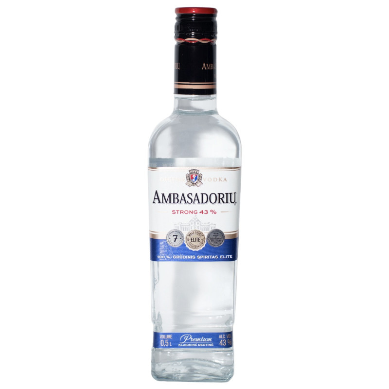 Degtinė AMBASADORIŲ STRONG 43%, 0,5l