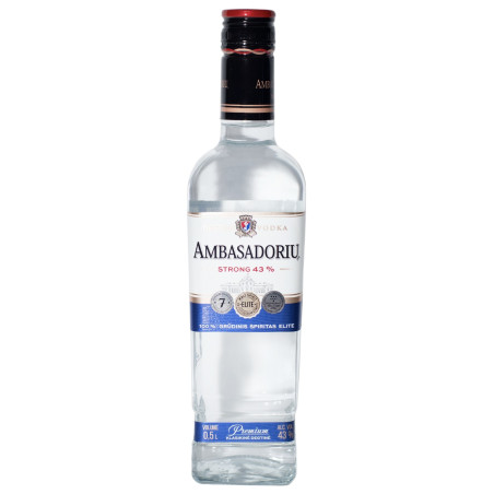 Degtinė AMBASADORIŲ STRONG 43%, 0,5l