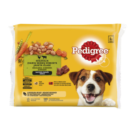 Guliašų rinkinys PEDIGREE suaug. šunims, 4x100 g