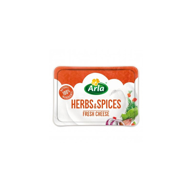 Tepamas sūris su žolelėmis ir prieskon., ARLA, 200 g Tepamas sūris su žolelėmis ir prieskon., ARLA, 200 g