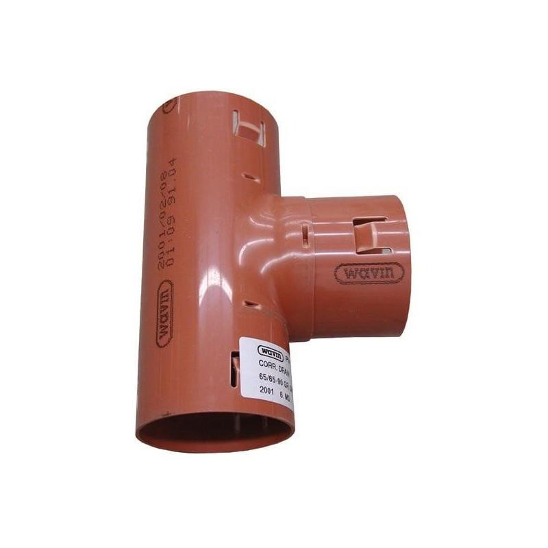 Drenažo vamzdžių trišakis Wavin, Ø 80/80 mm x 90° Drenažo vamzdžių trišakis Wavin, Ø 80/80 mm x 90°