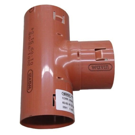 Drenažo vamzdžių trišakis Wavin, Ø  80/80 mm x 90°