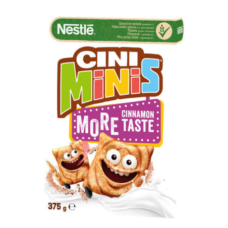 Sausi pusryčiai NESTLE CINI MINIS, su cinamonu, 375 g