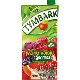 Įvairių vaisių sulčių gėrimas TYMBARK, 2 l