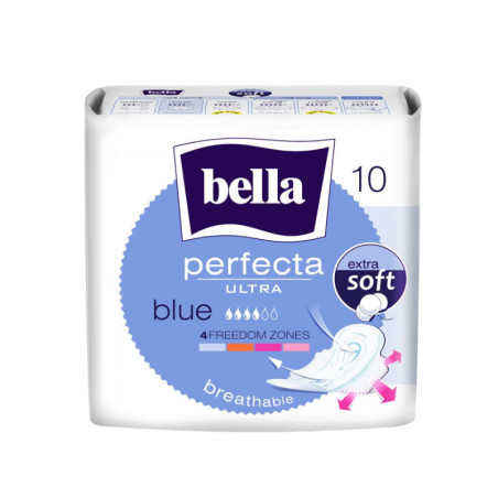 Hig. paketai BELLA PERFECTA ULTRA BLUE, 10 vnt