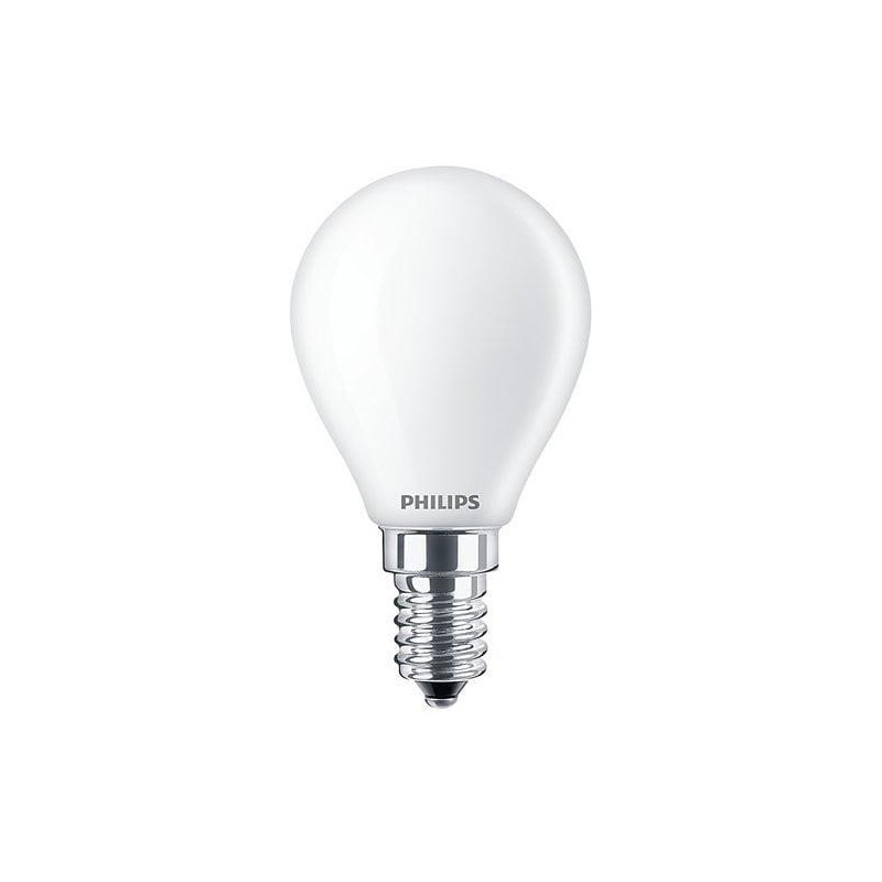LED lemputė Philips P45, 4.3W, E14, 2700K, 470lm, matinė LED lemputė Philips P45, 4.3W, E14, 2700K, 470lm, matinė