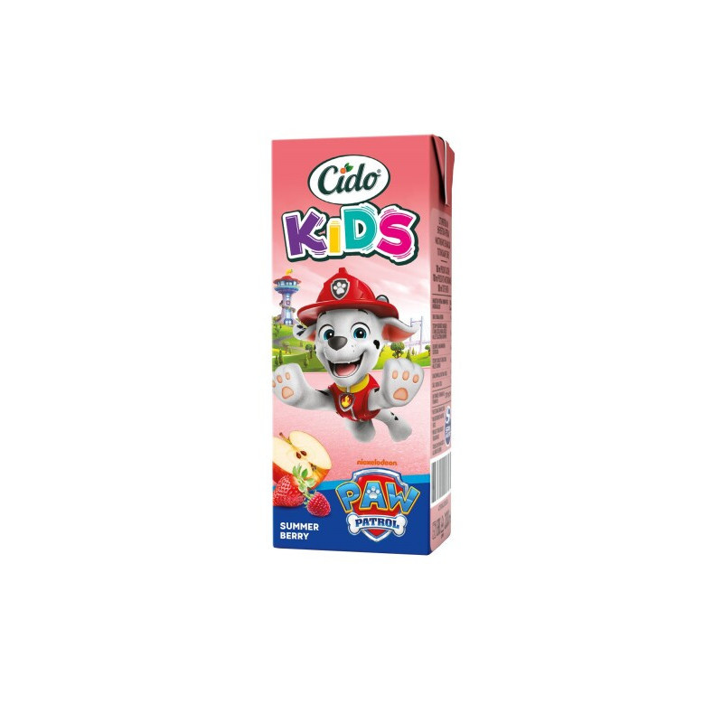 Sulčių gėrimas CIDO KIDS PATROL, vasaros uogų sk., 200 ml