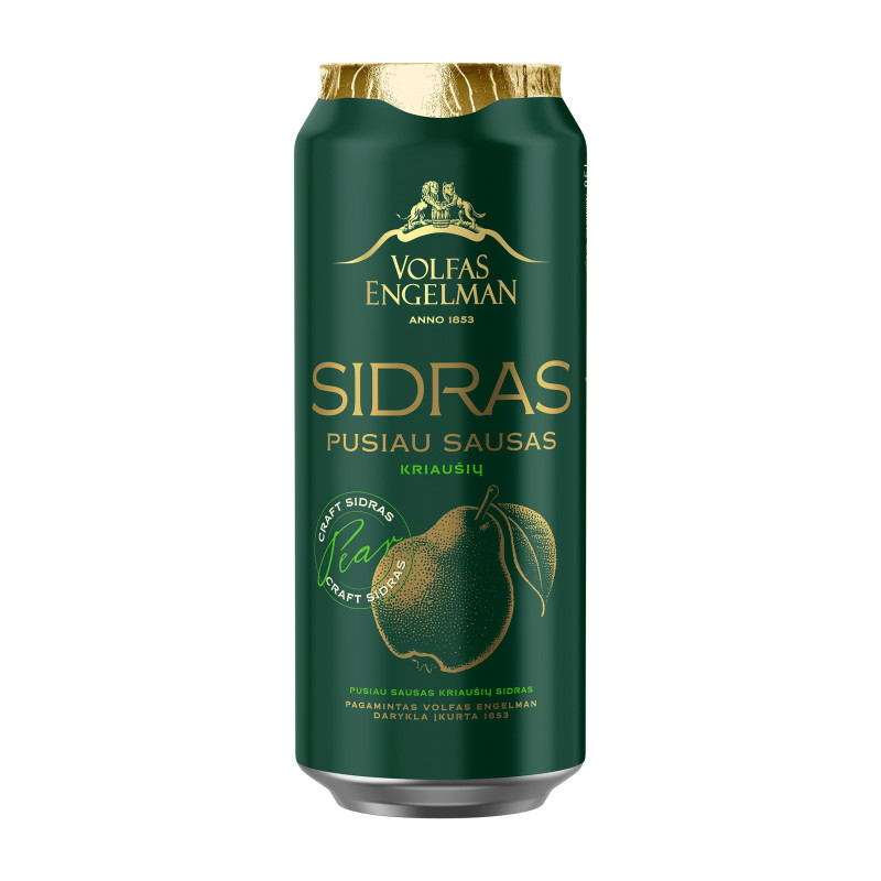 Sidras VOLFAS ENGELMAN, kriaušių sk., 4,5%, skard., 500 ml