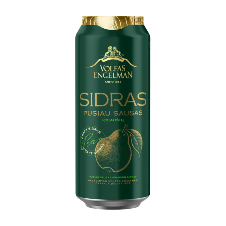 Sidras VOLFAS ENGELMAN, kriaušių sk., 4,5%, skard., 500 ml