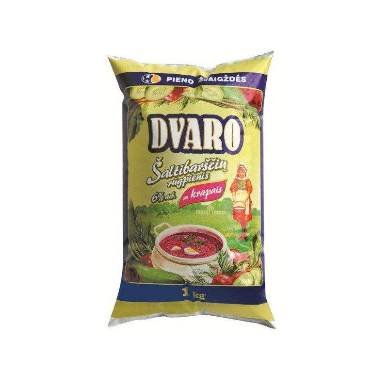 Šaltibarščių rūgpienis su krapais DVARO,  6%, plėv., 1 kg