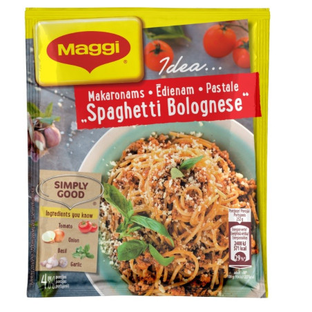 Ruošinys makaronams MAGGI IDEA SPAGHETTI BOLOGNESE, 44 g