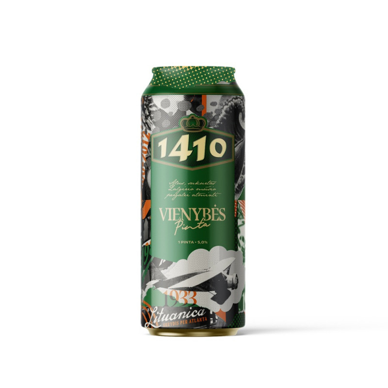 Alus 1410 VIENYBĖS, šviesusis, 5%, skard., 568 ml