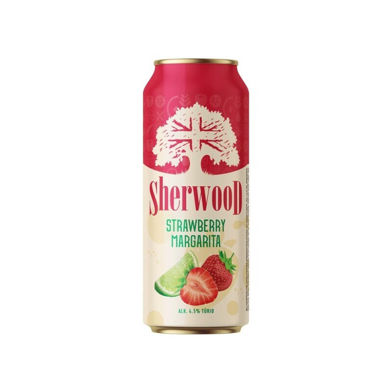 Alaus kokteilis SHERWOOD STRAWBERRY MARGARITA, 4,5 %, 500 ml