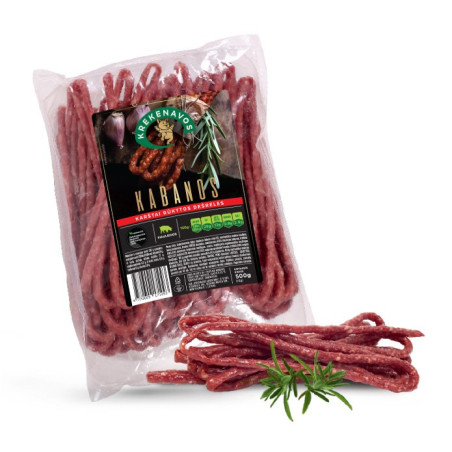 Karštai rūkytos dešrelės KREKENAVOS KABANOSY, I r., 500 g