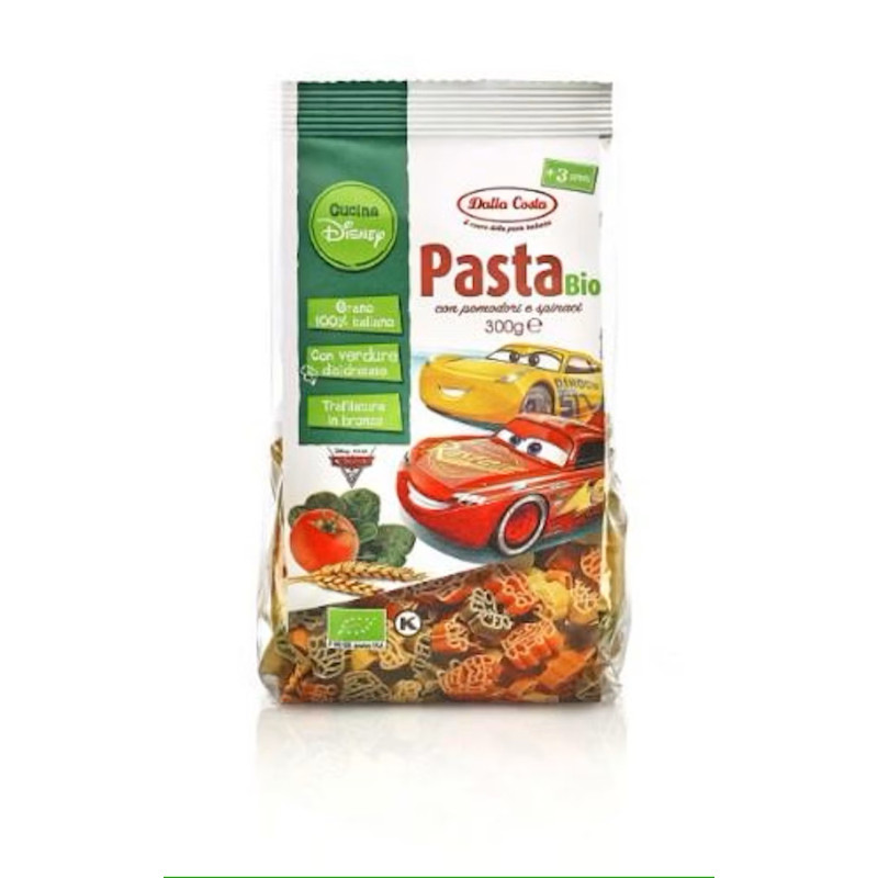 Ekol. makaronai DALLA COSTA, vaikams, mašinos, sp. 300 g