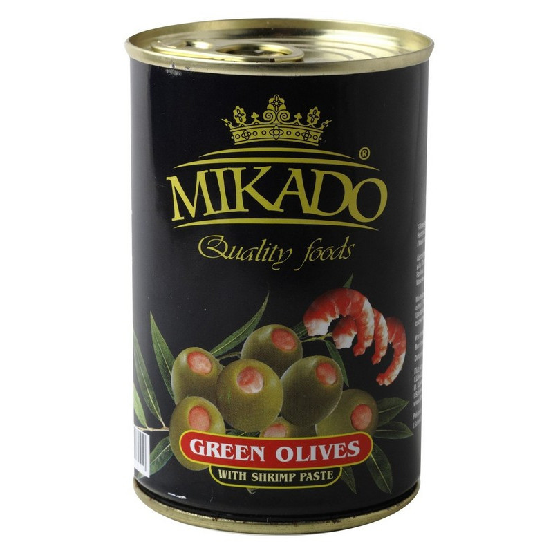 Žaliosios alyvuogės MIKADO, su krevečiu įdaru, 300 g