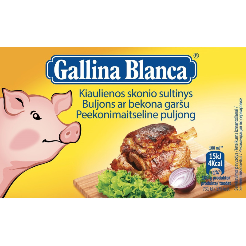 Kiaulienos sultinys GALLINA BLANCA, 8 vnt., 80 g