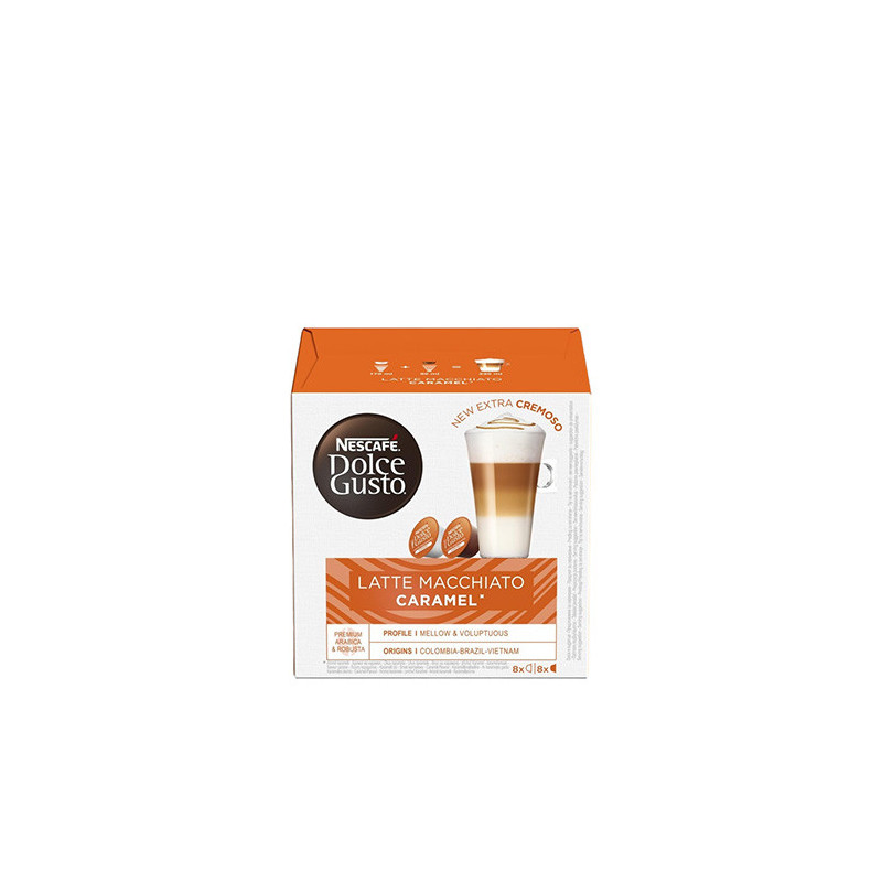 Kavos kapsulės NESTLE NESCAFE CARAMEL LATTE MACCHIATO, 16 kap., 145.6 g