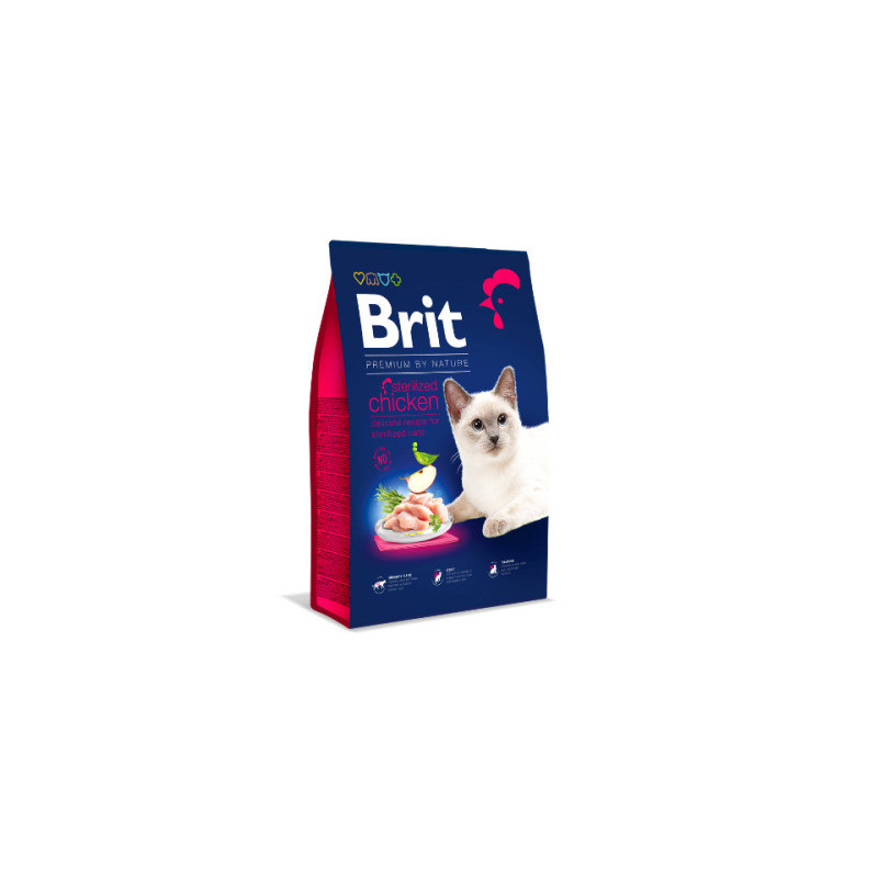 Sausas kačių ėdalas BRIT PREMIUM sterilizuotiems, 1,5 kg