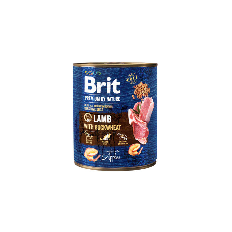 Konserv. šunų ėdalas BRIT PREMIUM BY NATURE su ėriena, 400 g