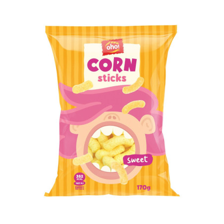 Saldžios kukurūzų lazdelės OHO, 170 g