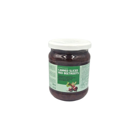 Konservuoti burokėliai, pjaustyti, obuolių sultyse, 500 g