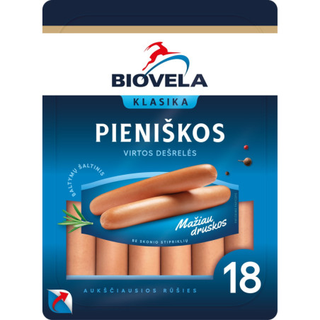 Virtos pieniškos dešrelės BIOVELA, a.r., 780 g