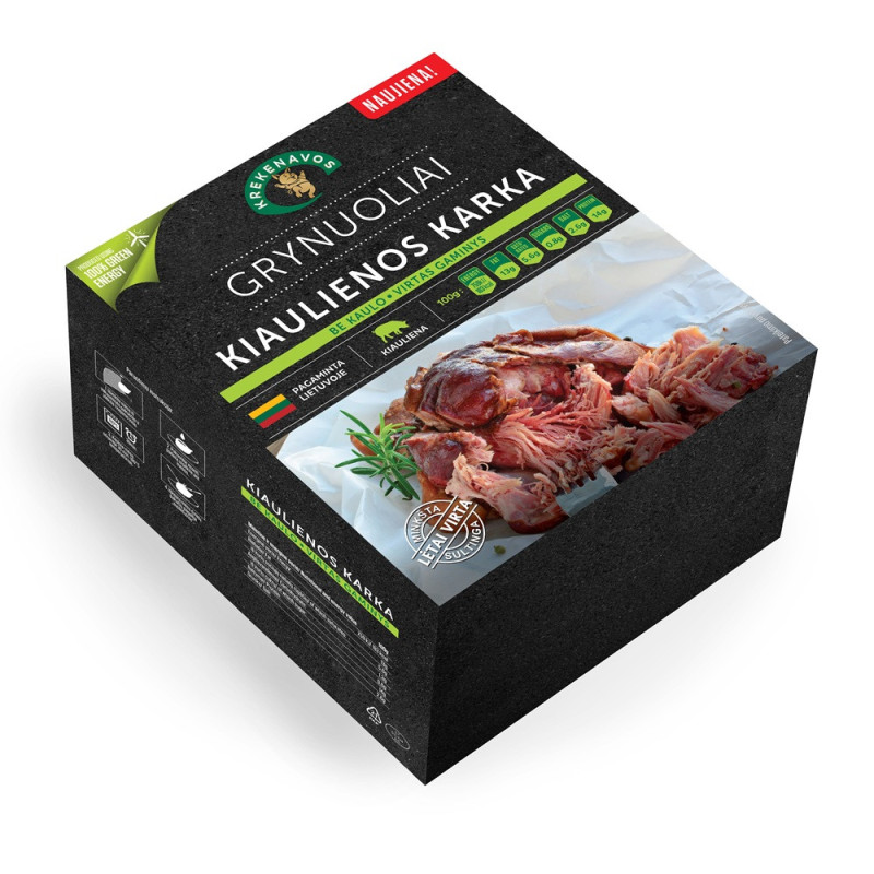 Lėtai virta kiaulienos karka be kaulo GRYNUOLIAI, vakuume, kg
