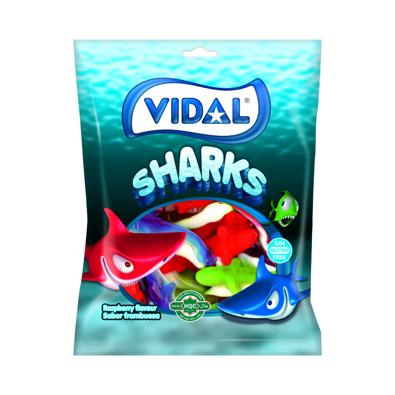 Guminukai VIDAL JELLY SHARKS, 90 g