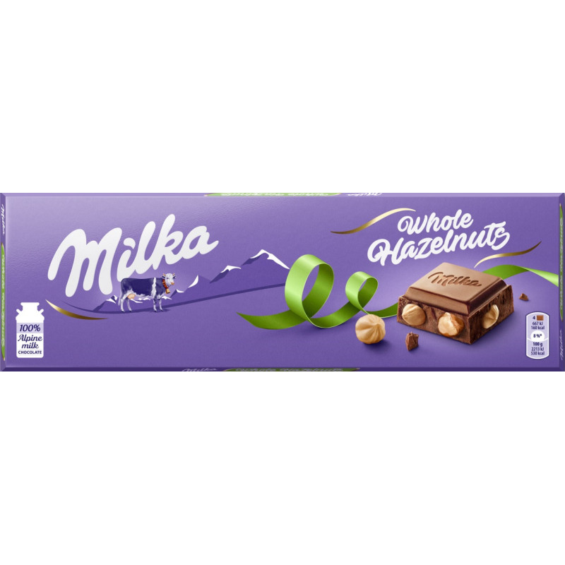 Šokoladas MILKA WHOLE NUTS, 250 g