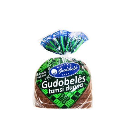GUDOBELĖS tamsi duona su kanapių sėklomis, 340 g