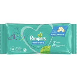 Drėgnosios kūdikių servetėlės PAMPERS FRESH CLEAN, 52 vnt