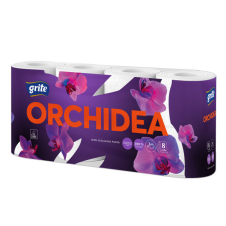 Tualetinis popierius GRITE Orchidea,3 sluoksnių, 8 vnt