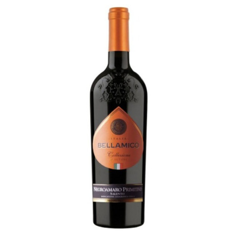 Vynas BELLAMICO NEGROAMARO PRIMITIVO, raud. saus., 13,5 %, 750 ml