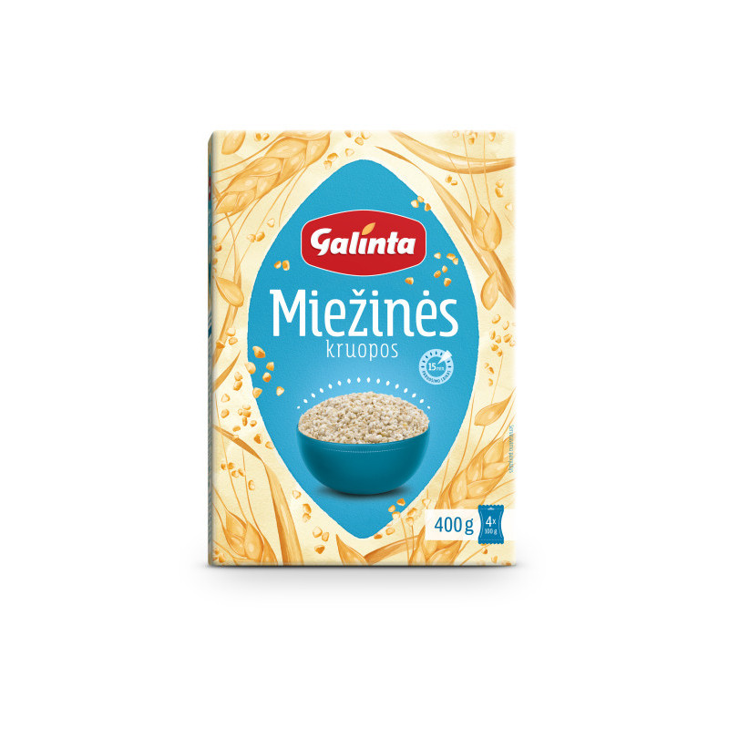 Miežinės kruopos GALINTA, 4x100g, 400 g