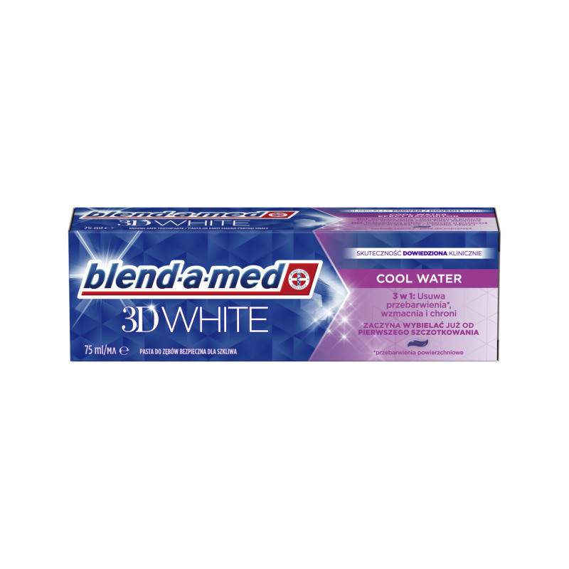 Dantų pasta BLEND A MED 3D WHITE COOL WATER, 75 ml