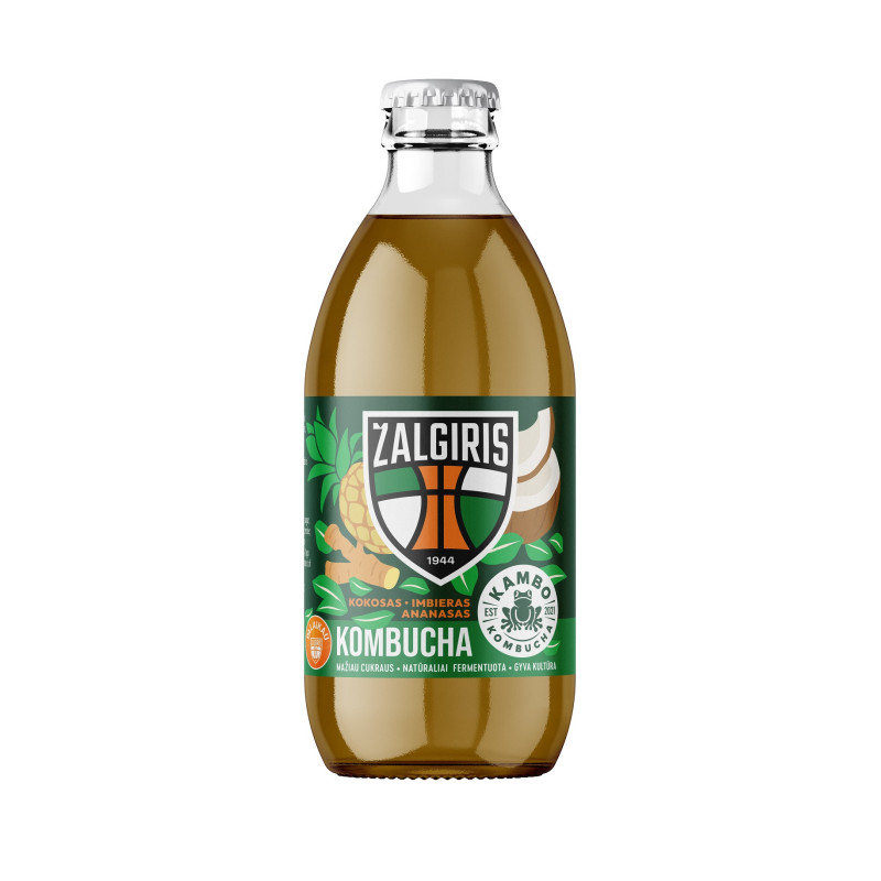 Ferment.arbatos gėrimas, Kokosas-Imbieras-Ananasas, 330 ml