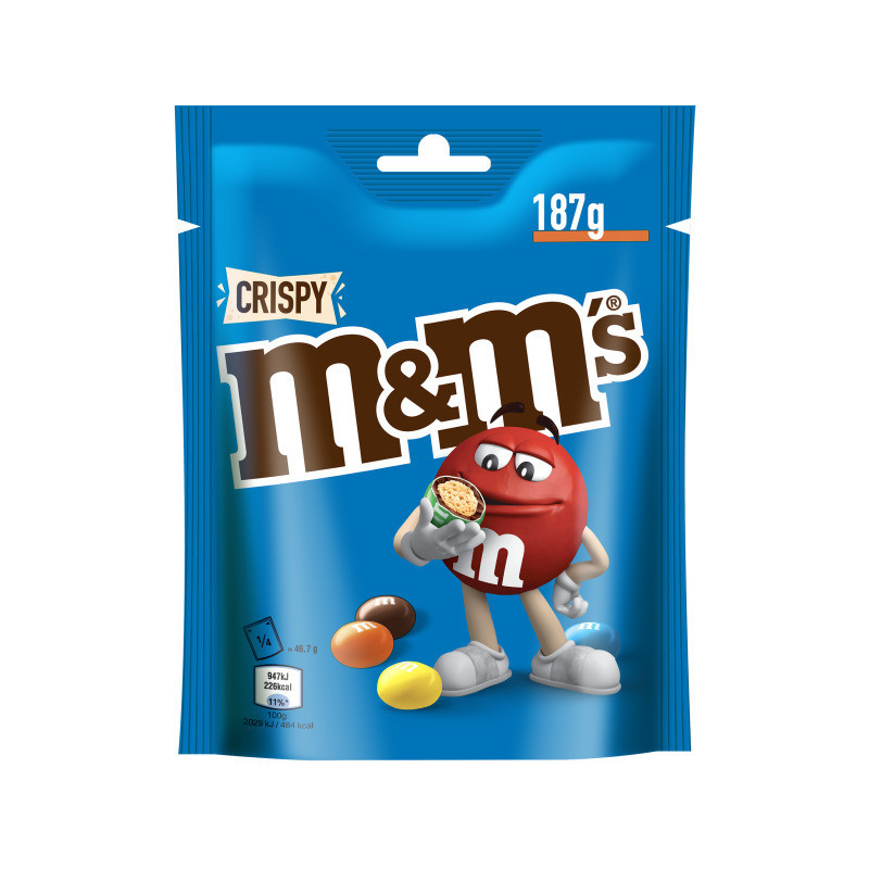 Dražė M&M'S su traškiu ryžių įdaru, 187 g