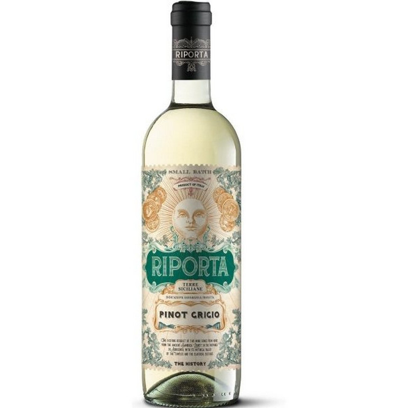 Vynas Riporta Pinot Grigio Terre Siciliane IGP, balt., sausas, 12%, 0.75 l