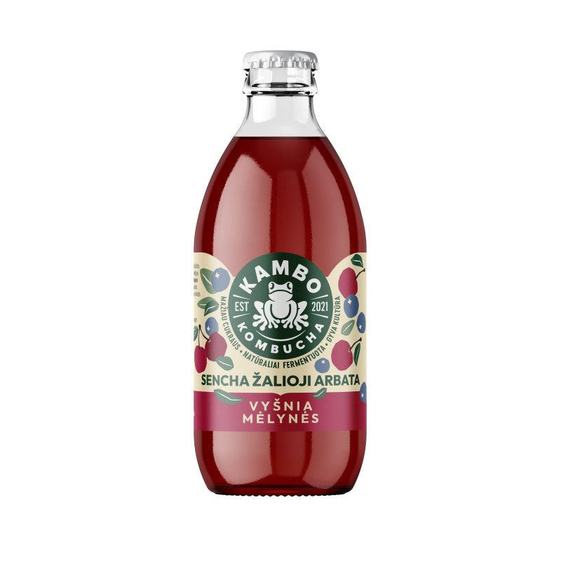 Fermentuotas arbatos gėrimas, Vyšnia-Mėlynės, 330 ml