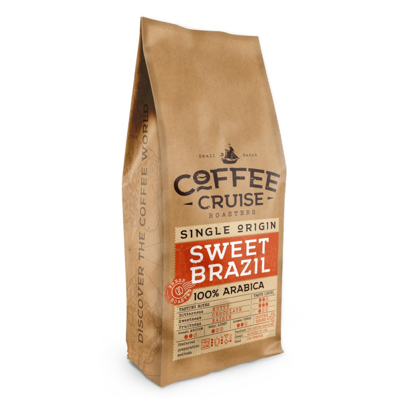 Kavos pupelės Coffee Cruise Sweet Brazil 1kg Kavos pupelės Coffee Cruise Sweet Brazil 1kg
