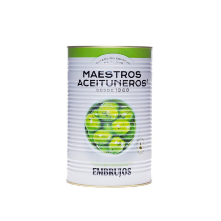 Traiškytos žaliosios alyvuogės MAESTROS ACEITUNEROS EMBRUJOS marinate, kg